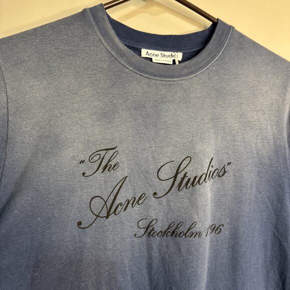 Acne Studios Layered T-shirt Style Dress In Navy Cotton XS-S - Picture 10 of 15